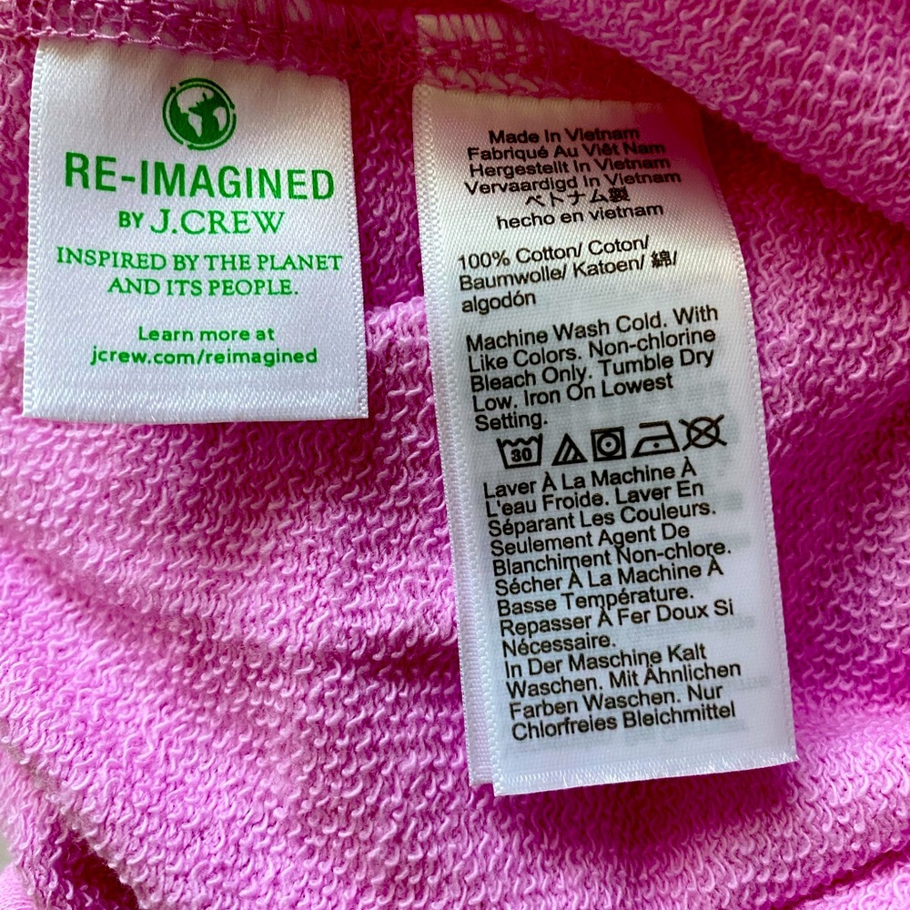 J Crew Factory Jogger Pants Sweatpants Pink XS NWOT - Picture 4 of 7